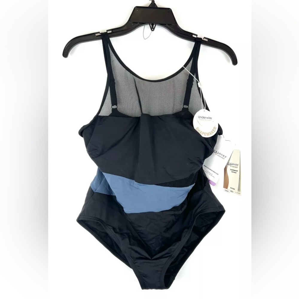 Coco Reef Women’s Black/Blue Underwire One Piece Swimsuit Size 14/38C - Picture 1 of 7
